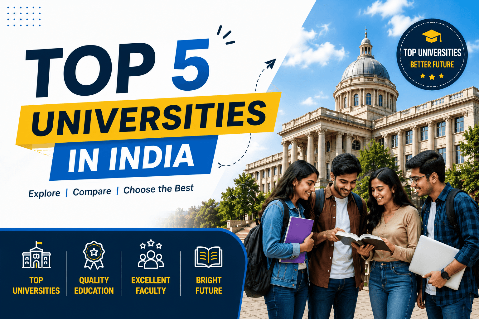 Top 5 Universities in India - [Updated List 2026]